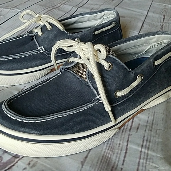 Sperry Other - Sperry Top Sider blue canvas boat shoes sz 9.5